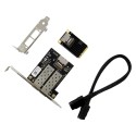 Mini PCI Express 2-port Open SFP Gigabit Ethernet Network Adapter with Intel NHI350AM2 Chip