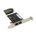 Mini PCI Express 2-port Open SFP Gigabit Ethernet Network Adapter with Intel NHI350AM2 Chip