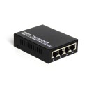 Single Fiber Fast Ethernet Standalone WDM / BiDi Fiber Media Converter, 1-port Fiber & 4-port RJ45, Tx:1550nm/Rx:1490nm, Singlemode, 80km