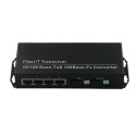 Single Fiber Fast Ethernet Standalone WDM / BiDi Fiber Media Converter, 2-port Fiber & 4-port RJ45, Tx:1550nm/Rx:1310nm, Singlemode, 20km