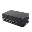 Single Fiber Fast Ethernet Standalone WDM / BiDi Fiber Media Converter, 2-port Fiber & 8-port RJ45, Tx:1550nm/Rx:1310nm, Singlemode, 40km