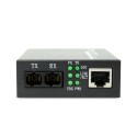 Dual Fiber 10/100Base-TX to 100Base-EX Fast Ethernet Standalone Fiber Media Converter, 1-port Fiber & 1-port RJ45, 1310nm Singlemode, 40km