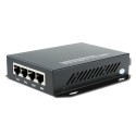 Dual Fiber 10/100Base-TX to 100Base-LX Fast Ethernet Standalone Fiber Media Converter, 1-port Fiber & 4-port RJ45, 1310nm Singlemode, 20km