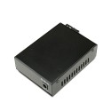 Single Fiber Gigabit Ethernet WDM / BiDi Fiber Media Converter, 1-port Fiber & 2-port RJ45, Tx:1490nm/Rx:1550nm, Singlemode, 80km