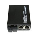 Single Fiber Gigabit Ethernet WDM / BiDi Fiber Media Converter, 1-port Fiber & 2-port RJ45, Tx:1310nm/Rx:1550nm, Singlemode, 20km