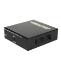 Single Fiber Gigabit Ethernet WDM / BiDi Fiber Media Converter, 1-port Fiber & 8-port RJ45, Tx:1550nm/Rx:1310nm, Singlemode, 20km